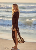 Long Sleeve Mesh Cover Up Dress | Sea Level Australia image 0