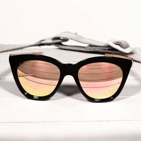 Rose Gold Mirrored Sunglasses | Brass & Unity image 0