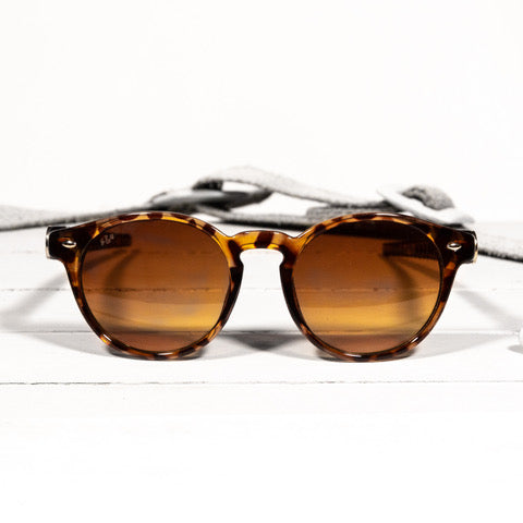 Post Brown Tortoise Sunglasses | Brass & Unity image 0