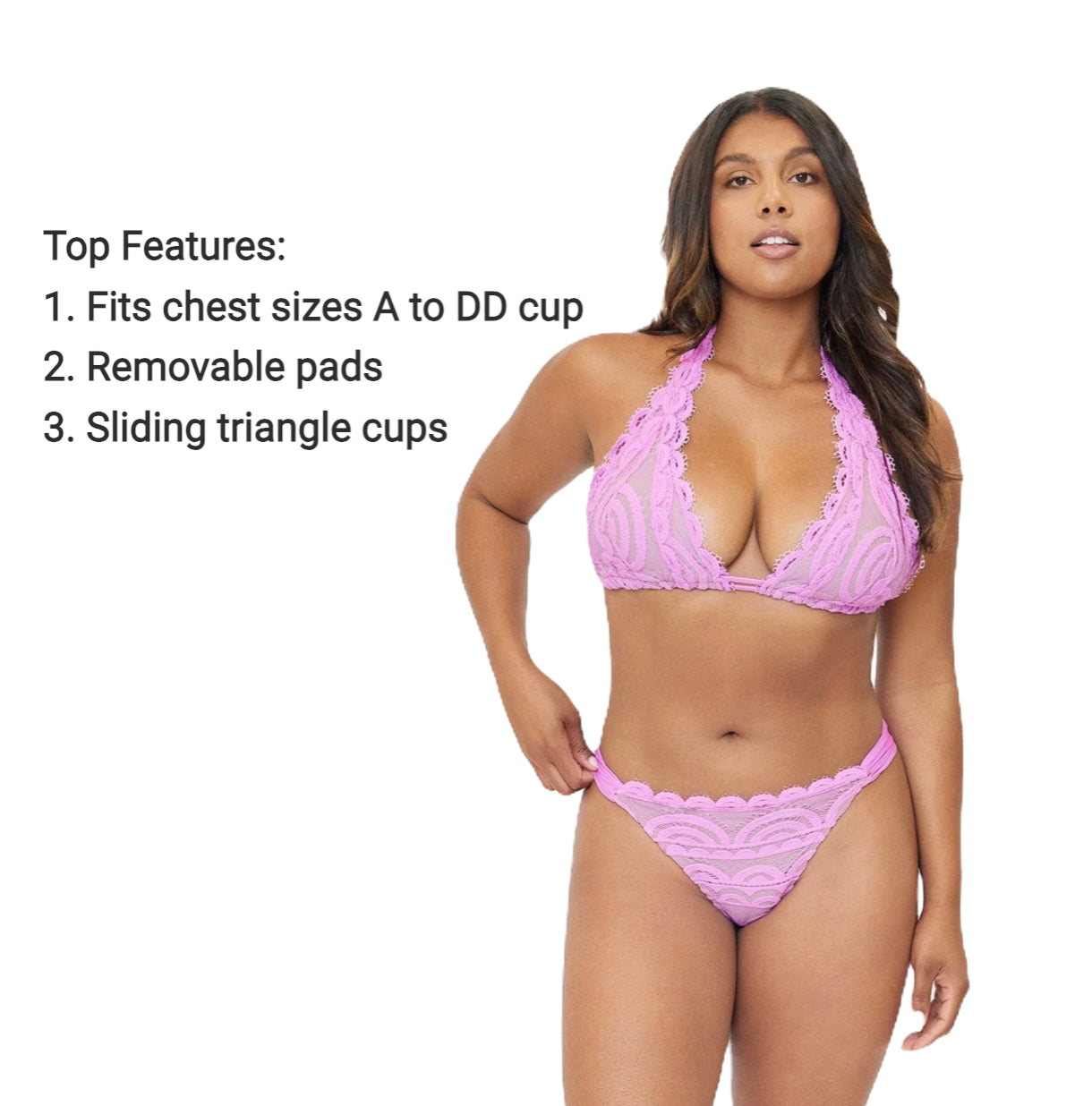 Lilac Bikini Top | PQ Swim image 4