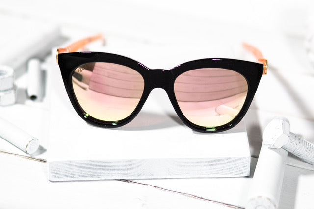 Rose Gold Mirrored Sunglasses | Brass & Unity image 3