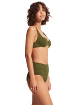 Green High Waist Bikini Bottoms Sustainable | Seafolly image 8