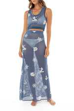Mesh Cover Up Top Blue | Agua Bendita image 6