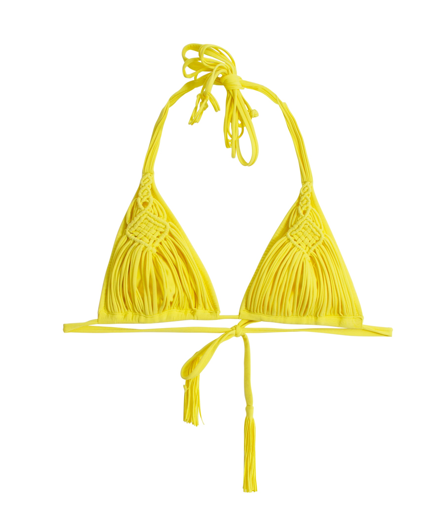 Yellow Triangle Bikini Top Macrame | PQ Swim image 10