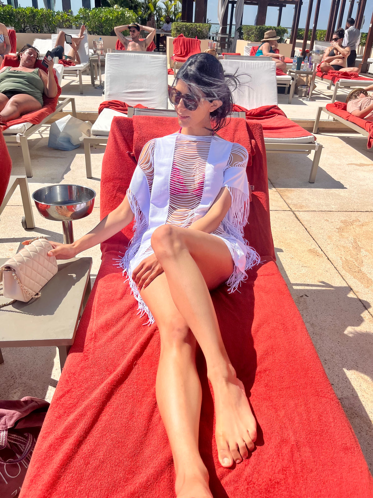 White Fringe Cover Up | PQ Swim image 13