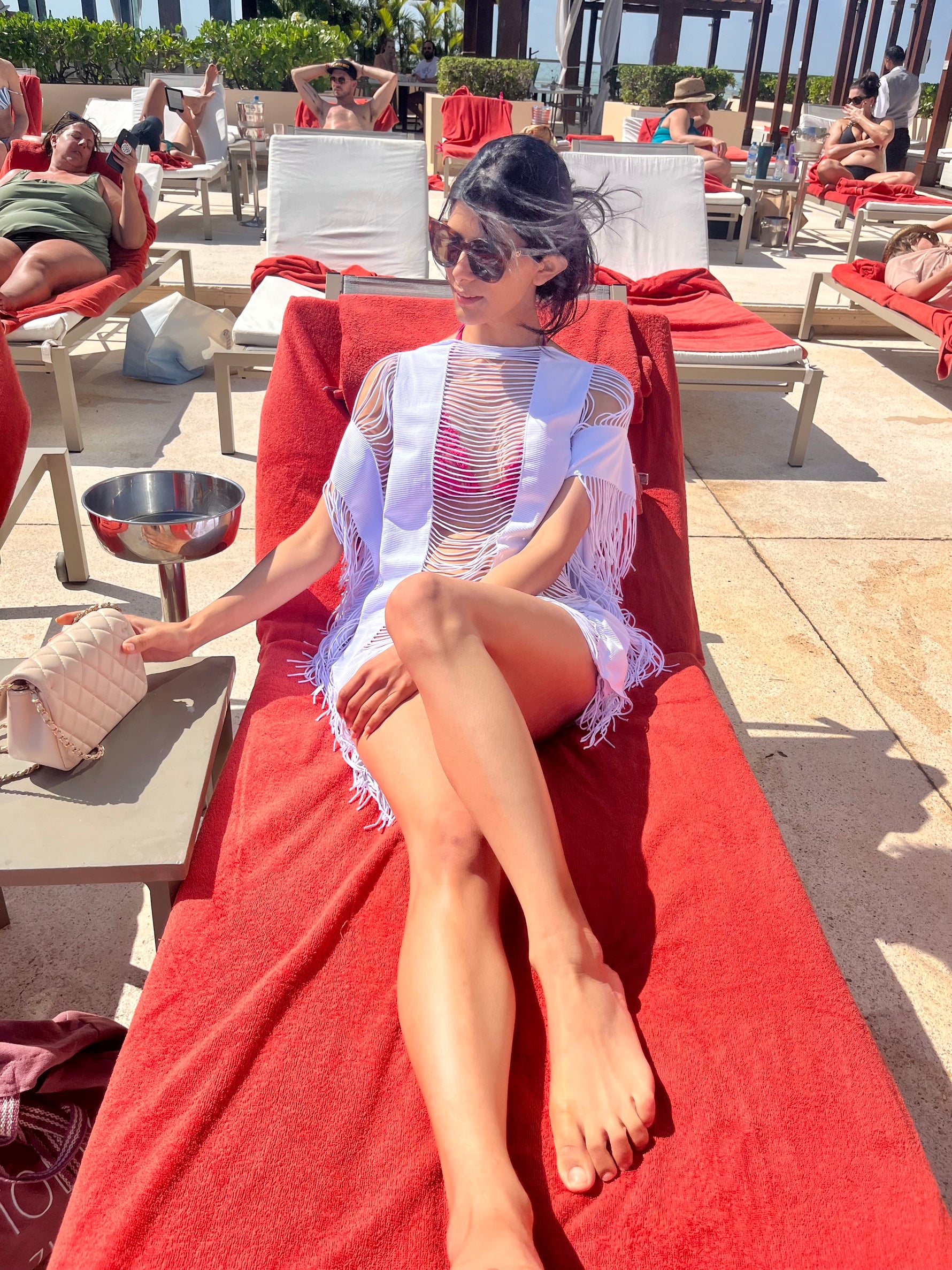 White Fringe Cover Up | PQ Swim image 13
