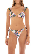 Bright Floral Bikini Top | Agua Bendita image 1