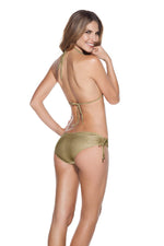 Metallic Gold Swimsuit Bottoms | Onda De Mar image 6