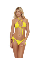 Yellow Triangle Bikini Top Macrame | PQ Swim image 6