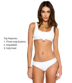 Knot Bikini Top White | Beach Bunny Swimwear image 3