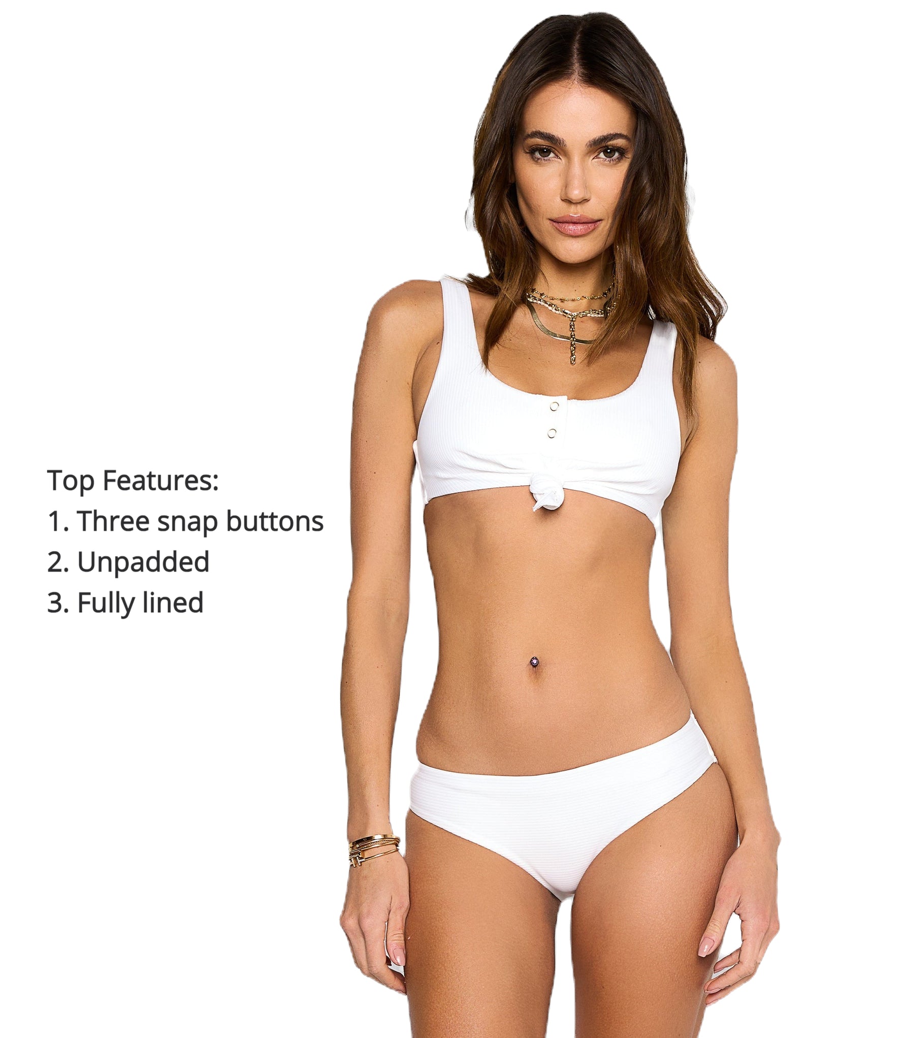 Knot Bikini Top White | Beach Bunny Swimwear image 3