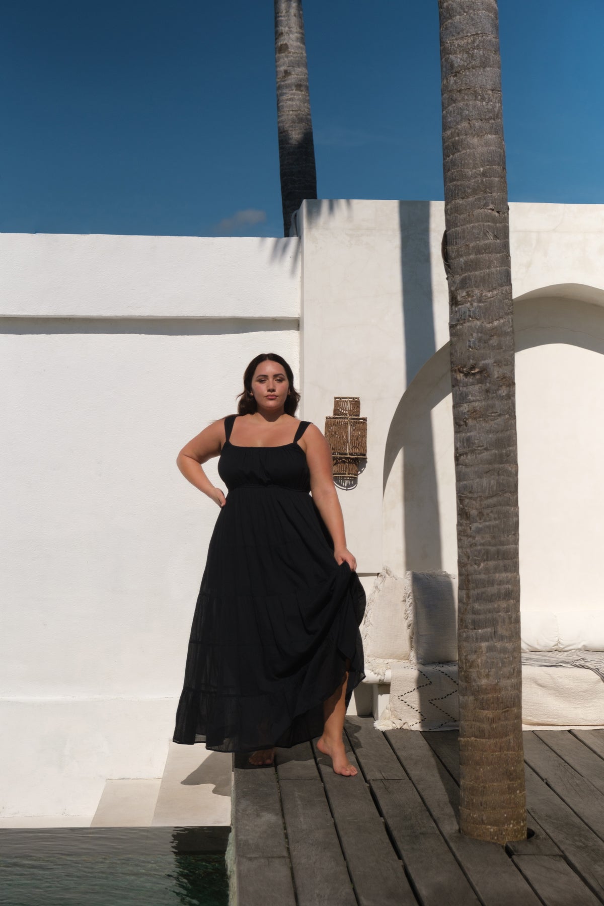 Black Maxi Dress With Pockets | Artesands image 8
