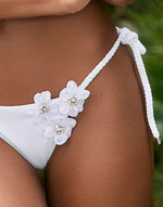 White Flower Bikini Bottoms | Beach Bunny Swimwear image 1