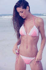 Red & White Striped Bikini Bottoms | Agua Bendita image 0