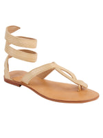L Space Leather Snake Wrap Sandal | Cocobelle image 4