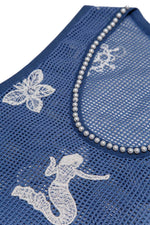 Mesh Cover Up Top Blue | Agua Bendita image 11
