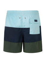 5 inch Board Shorts color block Palmacea Swimwear MAUA blue navy green color block stylish fashion travel swim shorts mens cool slimmer fit mid thigh length best quality durable goes with everything travelling shorts sailing designer cruising going out rich looking guy shorts charleston SC yacht day board shorts slick dapper wealthy skipper good quality drawstring inner mesh lining quick drying cool vibe easy going beach look shorts unique sophisticated high society top dog look for dudes luxury legs day 