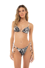 Black White Polka Dot Bikini Top | Agua Bendita image 1