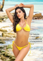 Lemon Print Bikini Set | Mapale image 3