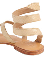 L Space Leather Snake Wrap Sandal | Cocobelle image 3