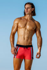 Red Short Swim Trunks | Sauvage Swimwear image 0