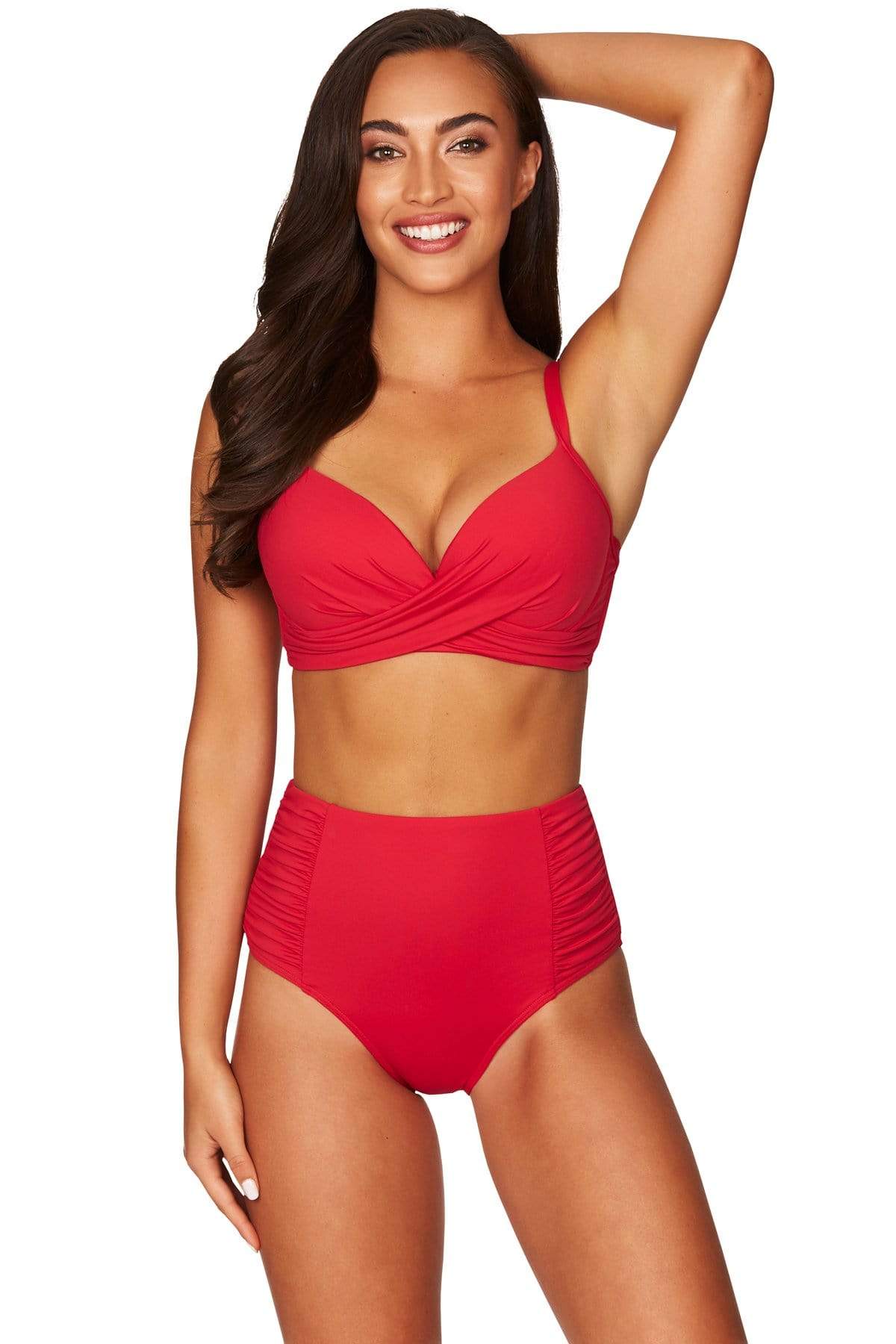 Red Underwire Bikini Top Sustainable | Sea Level Australia image 7