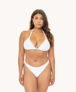 White Triangle Bikini Top Macrame | PQ Swim image 5