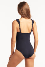 Navy Blue One Piece Swimsuit Sustainable | Sea Level Australia image 1