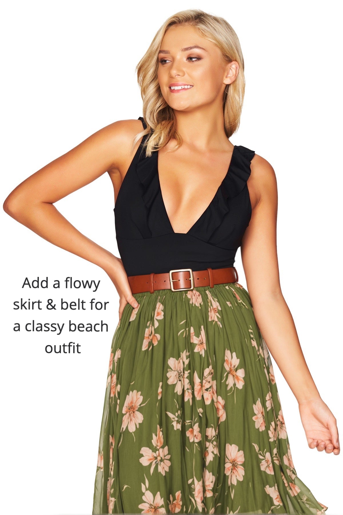 Ruffle One Piece Swimsuit Sustainable | Sea Level Australia image 9