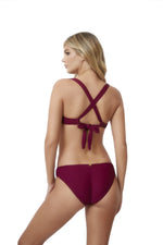 Burgundy Swim Suit Top | PQ Swim image 5