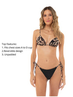 Black Leopard Bikini Top | Agua Bendita image 4