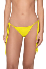 Bright Yellow Bikini Bottoms Macrame | PQ Swim image 1