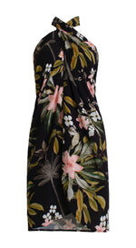 Black Floral Cover Up Convertible Sustainable | PQ Swim image 9