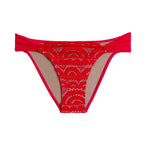 Red Lace Bikini Bottoms Cheeky | PQ Swim image 5