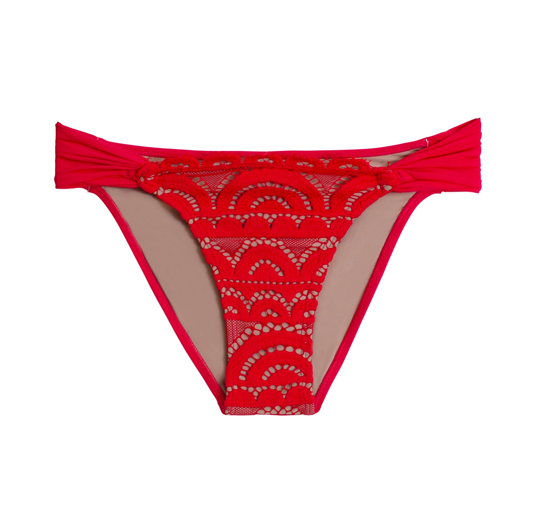 Red Lace Bikini Bottoms Cheeky | PQ Swim image 5