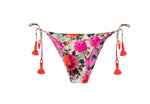 Floral Tie Side Bikini Swimsuit Bottoms Reversible | PQ Swim image 9