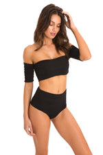 Mykonos High Waisted Bikini Bottoms | Poema image 0