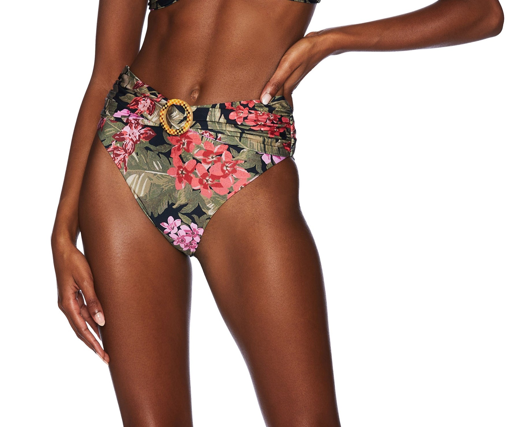 Belted Bikini Bottoms Tropical | Beach Riot image 1