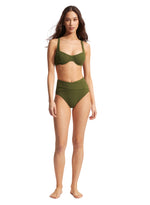 Green High Waist Bikini Bottoms Sustainable | Seafolly image 7