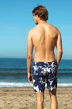 Mens Navy Palm Board Shorts | Sauvage Swimwear image 3