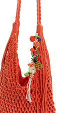 Macrame Beach Bag | Agua Bendita  Caddy Vita crochet beach bag luxury handmade high end boho crochet bag stylish cute unique beach bag with tassel vintage hippy look
