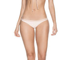 Bikini Bottoms Lola Suede | Agua Bendita designer lola suede nude pink bikini bottoms designer swimwear on sale affordable luxury upscale fashionable boutique luxe fashion swimsuits online