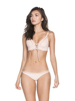 Bikini Bottoms Lola Suede | Agua Bendita designer lola suede bikini bottoms best quality cheeky low rise designer luxury on sale Montreal Canada nude pink sexy buy online clearance swimwear best website womens swimsuits sun vixen swimwear