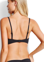 Black Bralette Bikini Top Seafolly quilted underbust band classy sophisticated high end designer swim top highly rated buy online usa stylish good quality fabric top quality fashionista beauty maven online shopping enthusiast luxury fashionable good bikini top for small bust removable pads sexy v cut front adjustable shoulder straps classy sophisticated black sporty unique rocker glam edgy provocative elegant fancy high quality best style durable beauty maven online shopper purchases luxury fashion frequent
