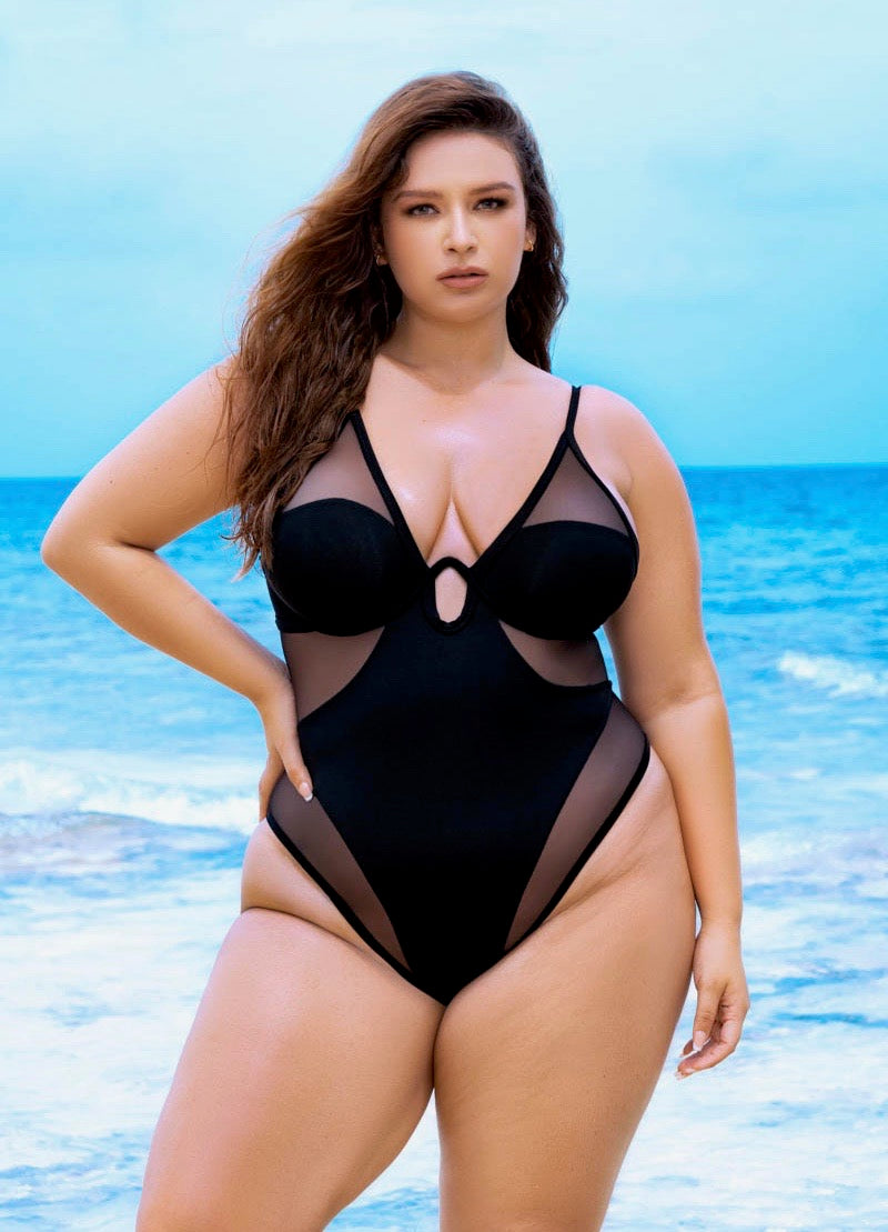Black Mesh One Piece Swimsuit by Mapale affordable designer swimwear online canada super sexy cut out style mesh panels underwire full coverage bottoms underwire adjustable shoulder straps unique edgy sophisticated buy online canada usa glamorous chic bougie instagram swimwear stylish fashionable swimsuits exotic $100 best daring lux online adjustable tie back trendy luxury alternative looking rich wealthy provocative escort vibe sugar baby swim classy french maillot de bain vegas pool party cleavage curvy 