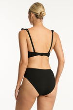 Black Underwire Bikini Top Sustainable | Sea Level Australia Essentials F cup frill underwire bra best swimsuits for mom flattering bikini supportive frilly classy elegant prime lifted chest vacation bra bikini top sagging bust supportive luxury designer sexy swimsuits online shopper enthusiasts purchaser boutique elegant glamorous chic bougie cute flattering fashionable ruffle bra bikini top beautiful attractive top rated website canada celebrity style exquisite stylish premium sophisticated high end luxe 