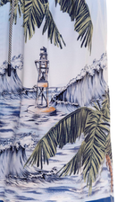 Blue and White Swim Shorts Agua Bendita surf print palm tree unique cool swim trunks guys buy online Joe Kai sexy hot mens slim fit swim shorts las vegas nevada usa unique high end swim ship canada usa florida keys vacation top rated swim website nautical theme fisherman sportsman sailor boating enthusiast online shopping purchases frequently luxury high end fashionable dapper sophisticated travel buff lighthouse printed palm trees ocean scene waves search and rescue team boat operator sexy mens 4.5 inch 