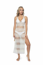 Buy Joy white lace beach cover up pq swim stylish sophisticated luxury best quality dallas fort worth texas USA unique hot luxe swimsuits online.  A fashionista on her beach vacation purchased a luxury white beach cover up from sun vixen swimwear. This is the top rated website for woman who have a high end lifestyle. Ths classy woman is wearing a high end bikini with sexy lace beach cover up which she bought from this top quality website on google. Designer beach cover ups, sexy lace bikini cover ups online