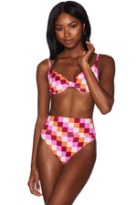 Checkered Bikini Top High waist bikini bottoms Beach Riot hottest bikinis