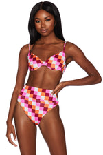 Checkered Bikini Top High waist bikini bottoms hottest bikinis Beach Riot 